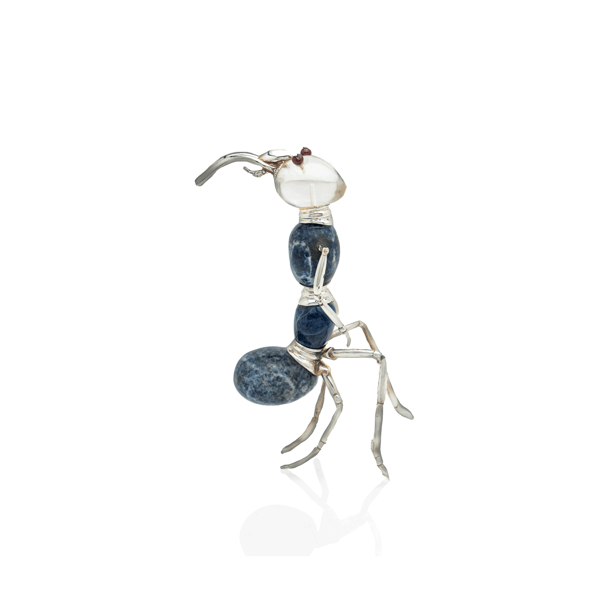 Rock Crystal, Lapis & Sterling Insect, Lalaounis