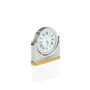 Cartier Silver & Gold Travel Clock