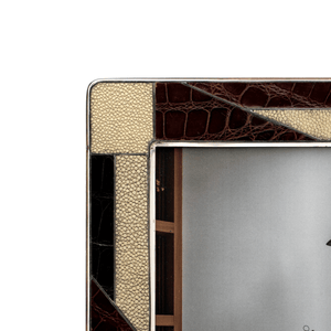 Alligator, Shagreen & Sterling Patchwork Frame