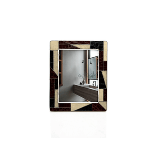Alligator, Shagreen & Sterling Patchwork Frame