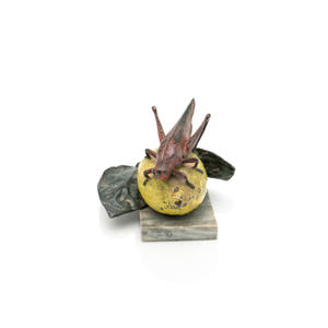 Austrian Bronze, Grasshopper on Fruit