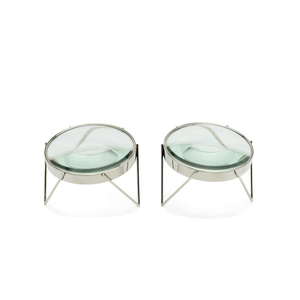 Nickel Table Top Magnifiers, 1940s