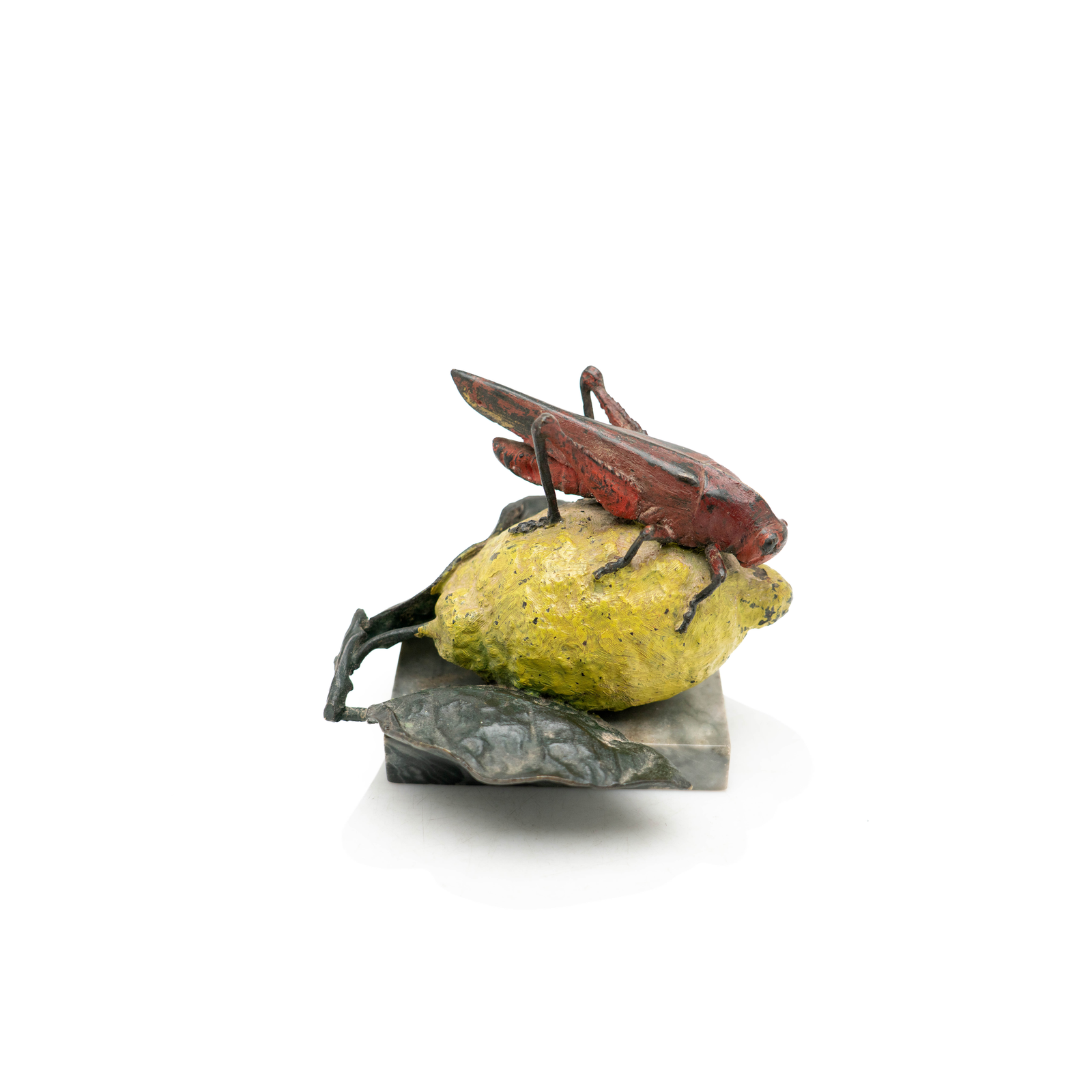 Austrian Bronze, Grasshopper on Fruit