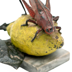 Austrian Bronze, Grasshopper on Fruit
