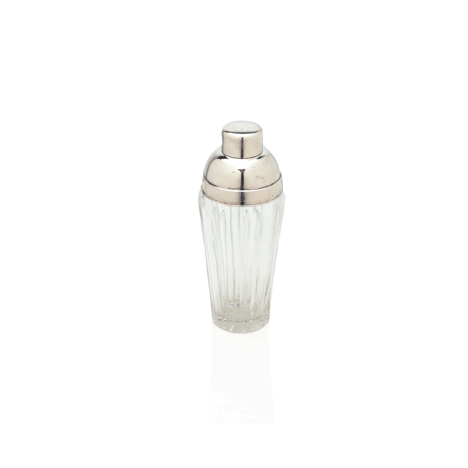 French Crystal & Silver Cocktail Shaker