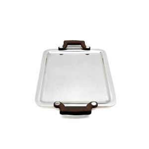Christofle Tray, Wood Handles