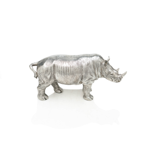 Rhino Sterling Figural Sculpture
