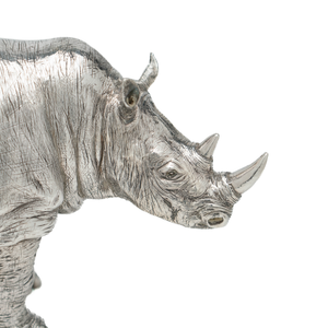 Rhino Sterling Figural Sculpture