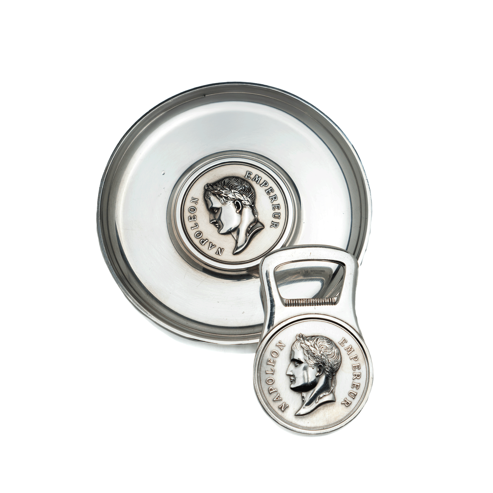 Christofle Bottle Opener & Ashtray Set
