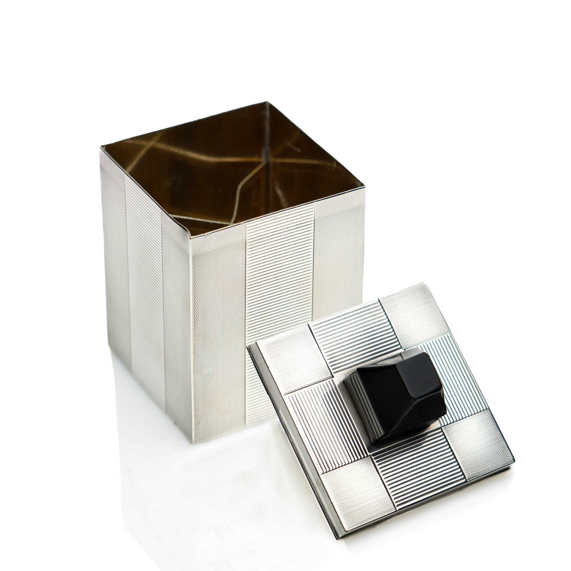 French Silver & Onyx Box