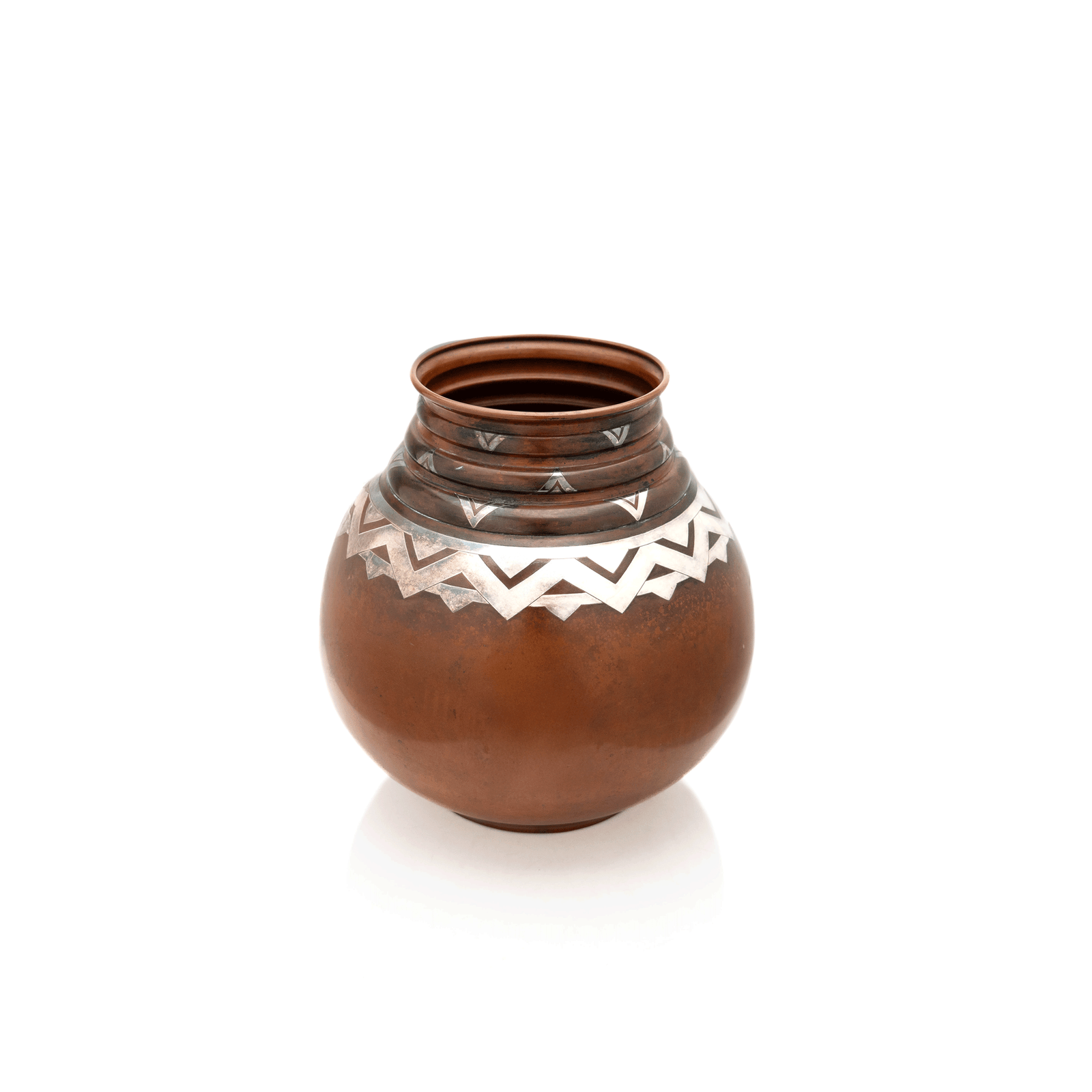 Sterling & Copper Vase