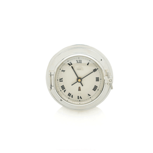 Hermes Silver Porthole Clock