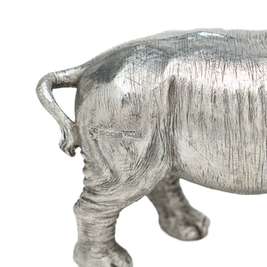 Rhino Sterling Figural Sculpture