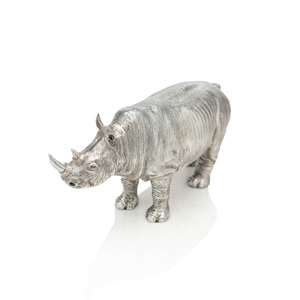 Rhino Sterling Figural Sculpture