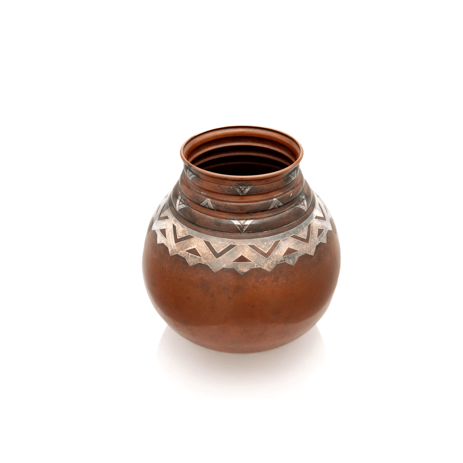 Sterling & Copper Vase