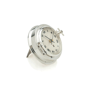 Hermes Silver Porthole Clock