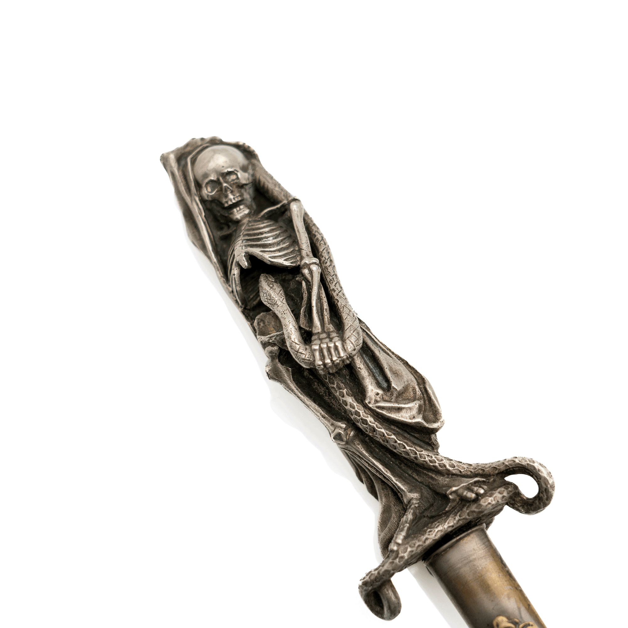 French Silvered Bronze Knife, 19th Century