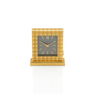 Hermes Cross Hatch Design Clock