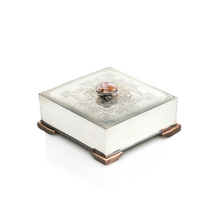 Sterling, Copper & Enamel Box