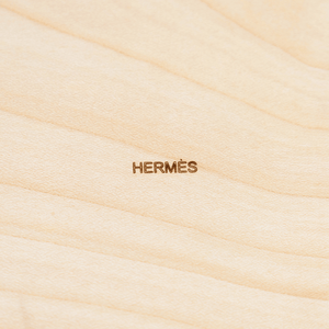 Hermes Marquetry Pear Wood Tray
