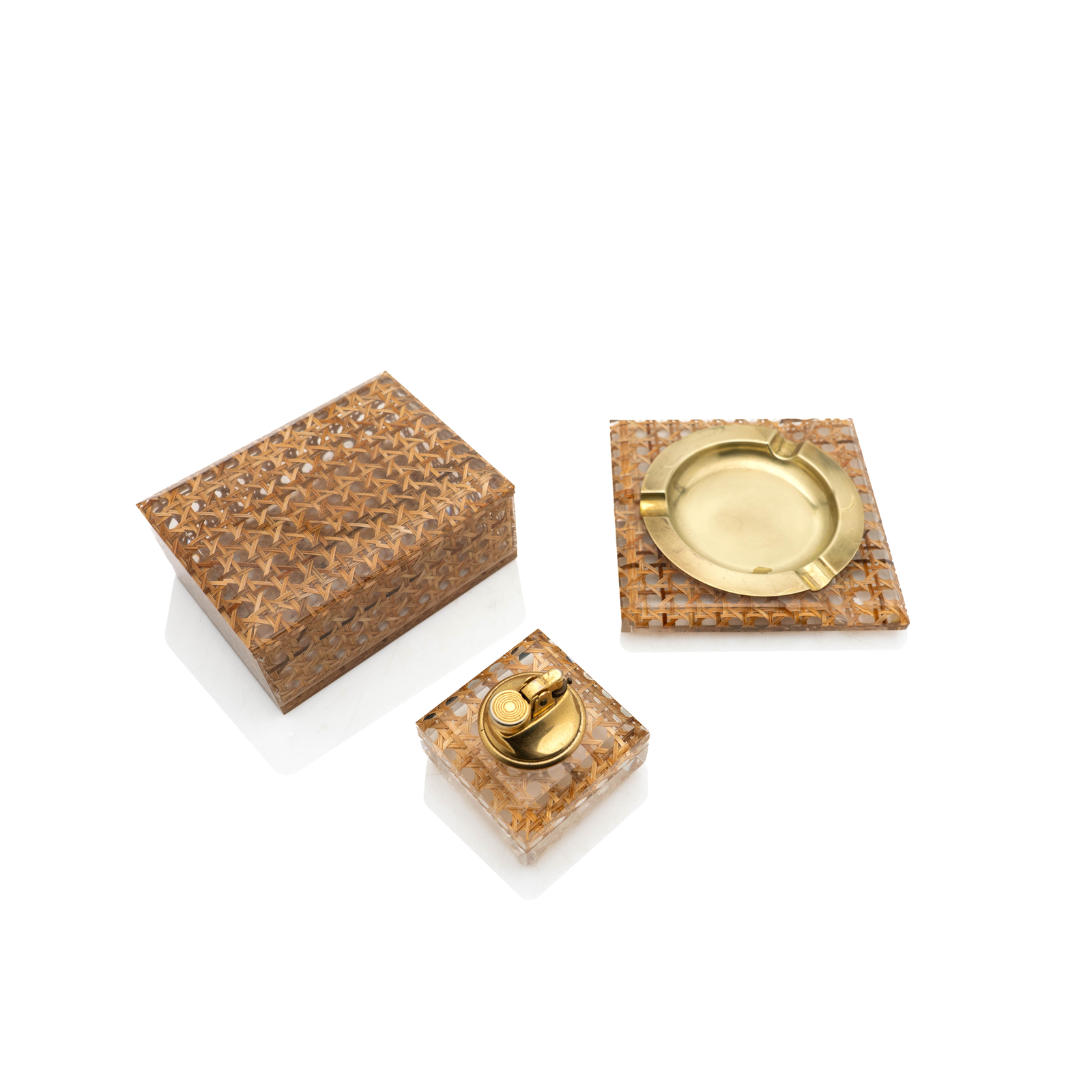 Christian Dior Wicker Smoking Set