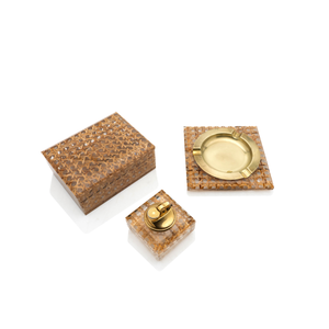 Christian Dior Wicker Smoking Set