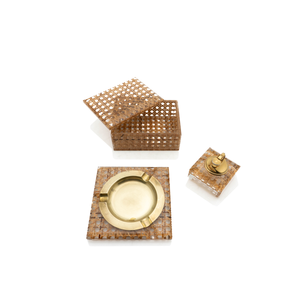 Christian Dior Wicker Smoking Set