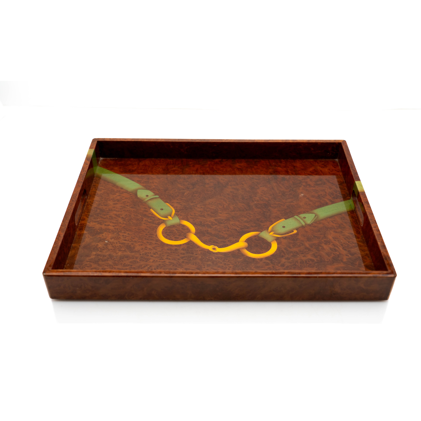 Gucci Painted Burlwood Tray