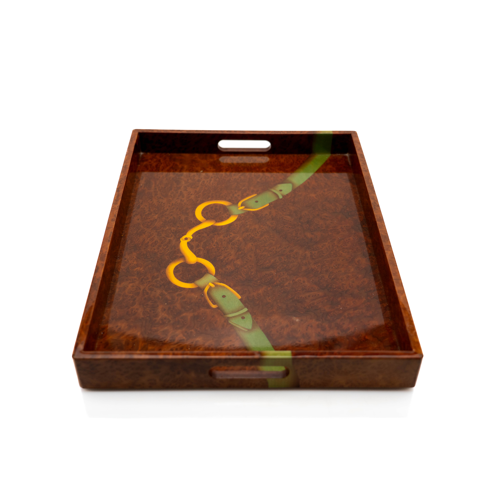 Gucci Painted Burlwood Tray