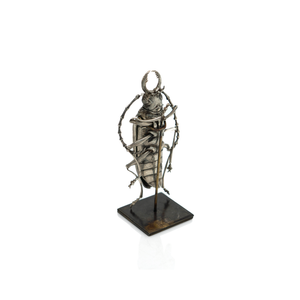 Articulated Silver Insect Sculpture