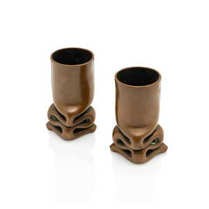 Compressed Bronze Candle Stick Holders