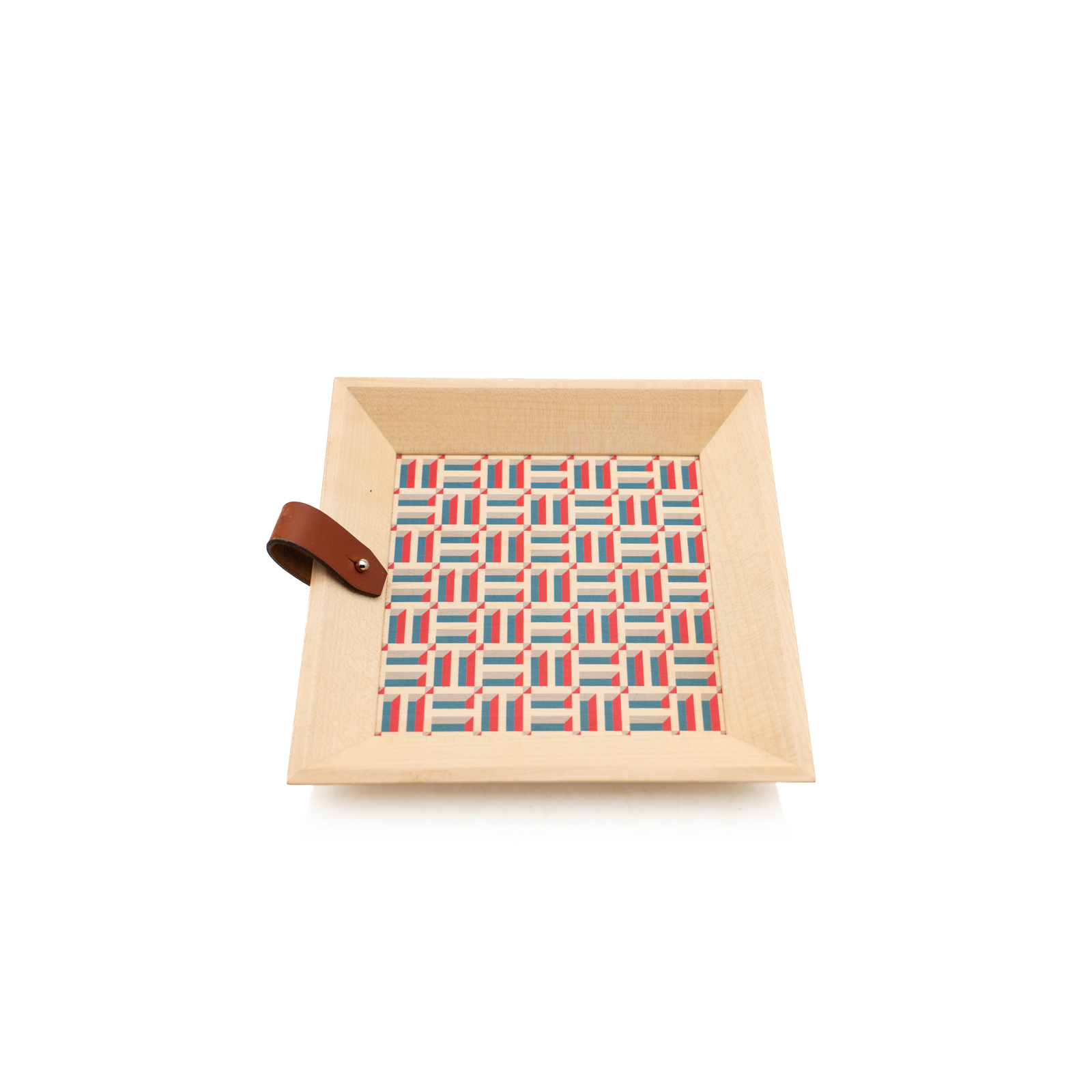 Hermes Marquetry Pear Wood Tray