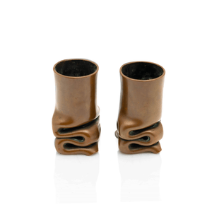 Compressed Bronze Candle Stick Holders