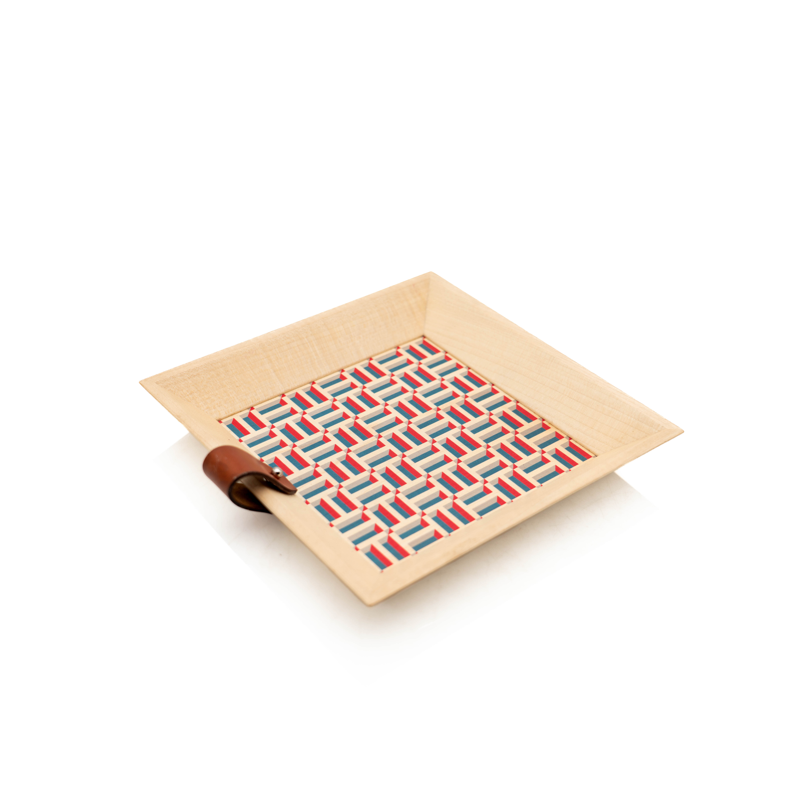 Hermes Marquetry Pear Wood Tray