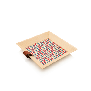 Hermes Marquetry Pear Wood Tray