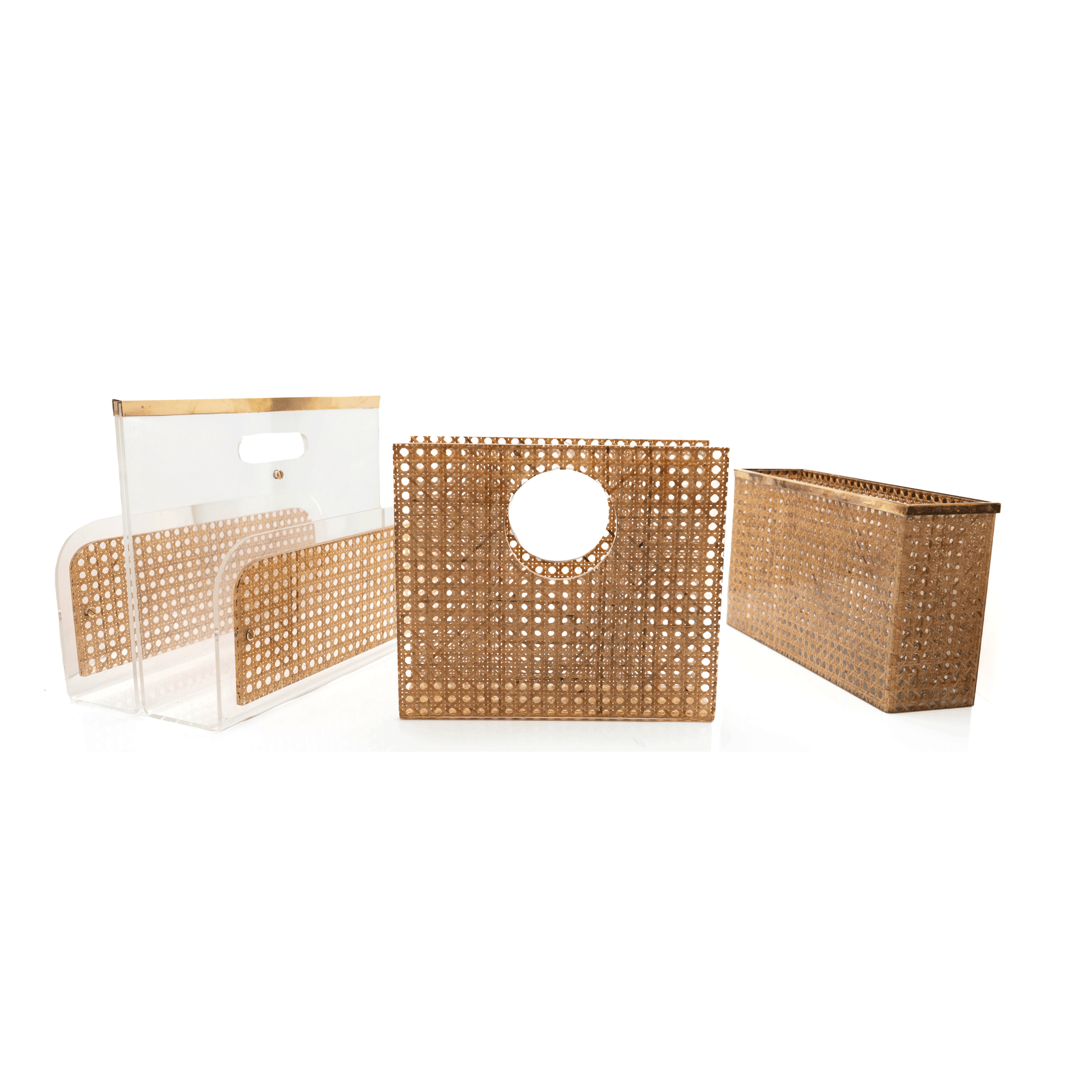 Christian Dior Wicker Magazine Racks