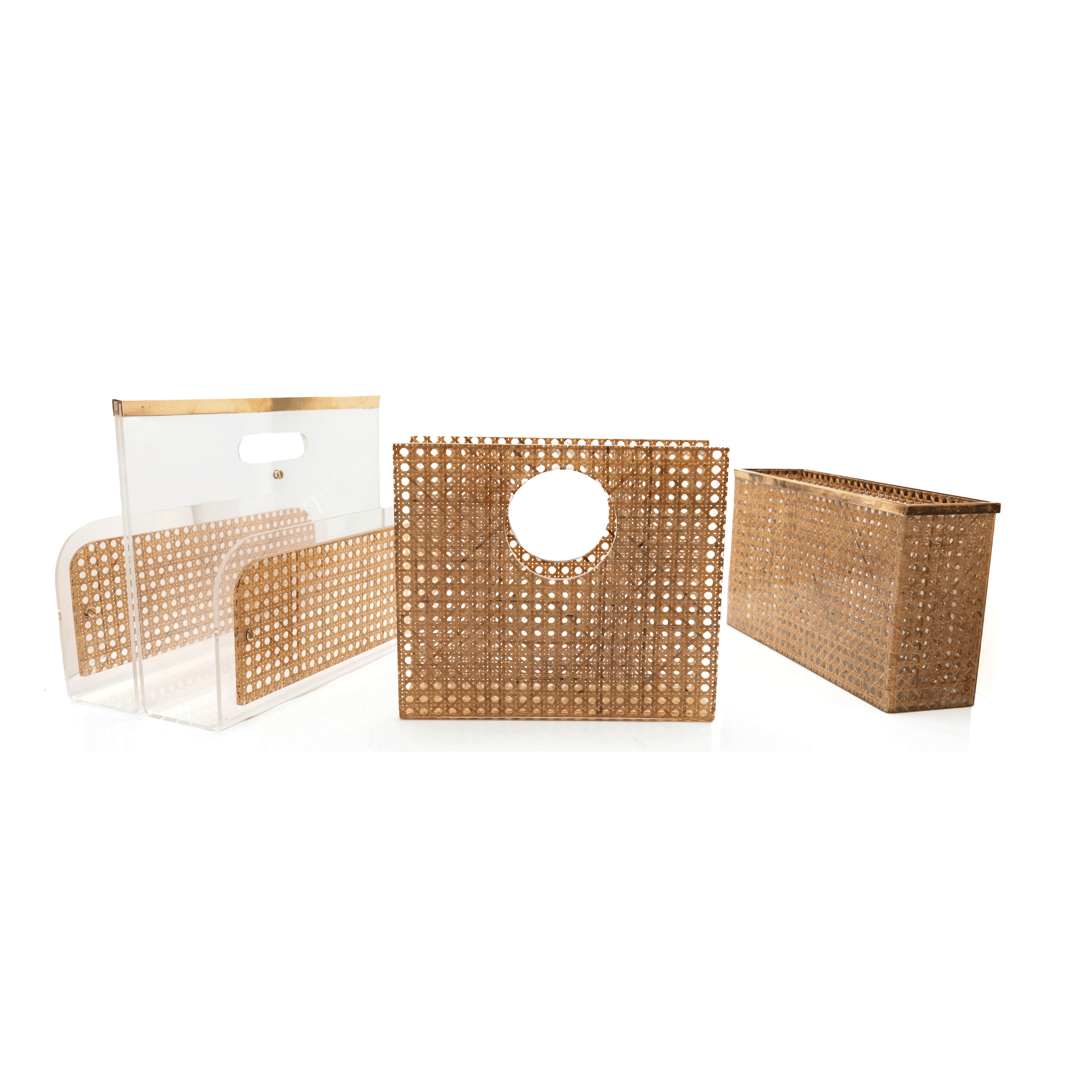 Christian Dior Wicker Magazine Racks