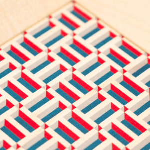 Hermes Marquetry Pear Wood Tray