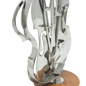 Arman Sterling Silver Violin Sculpture