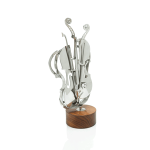 Arman Sterling Silver Violin Sculpture