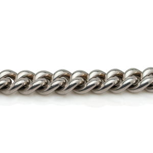 French 1970's Sterling Rounded Curblink Bracelet