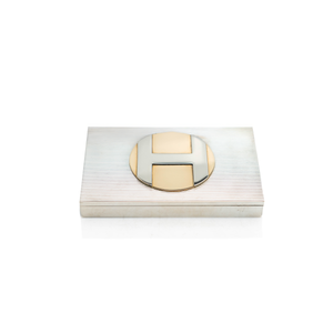 Hermes Silver & Gilt Fluted H Box