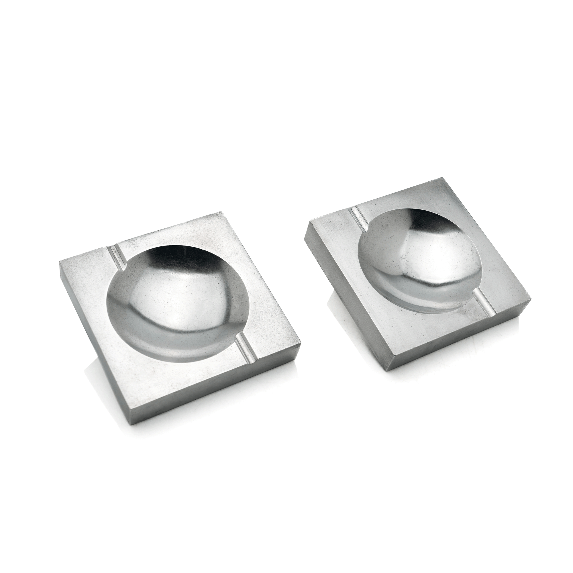 French Cast Aluminum Ashtrays