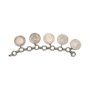 French Silver Coin Bracelet