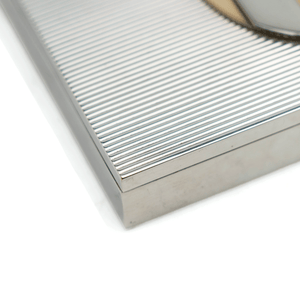 Hermes Silver & Gilt Fluted H Box