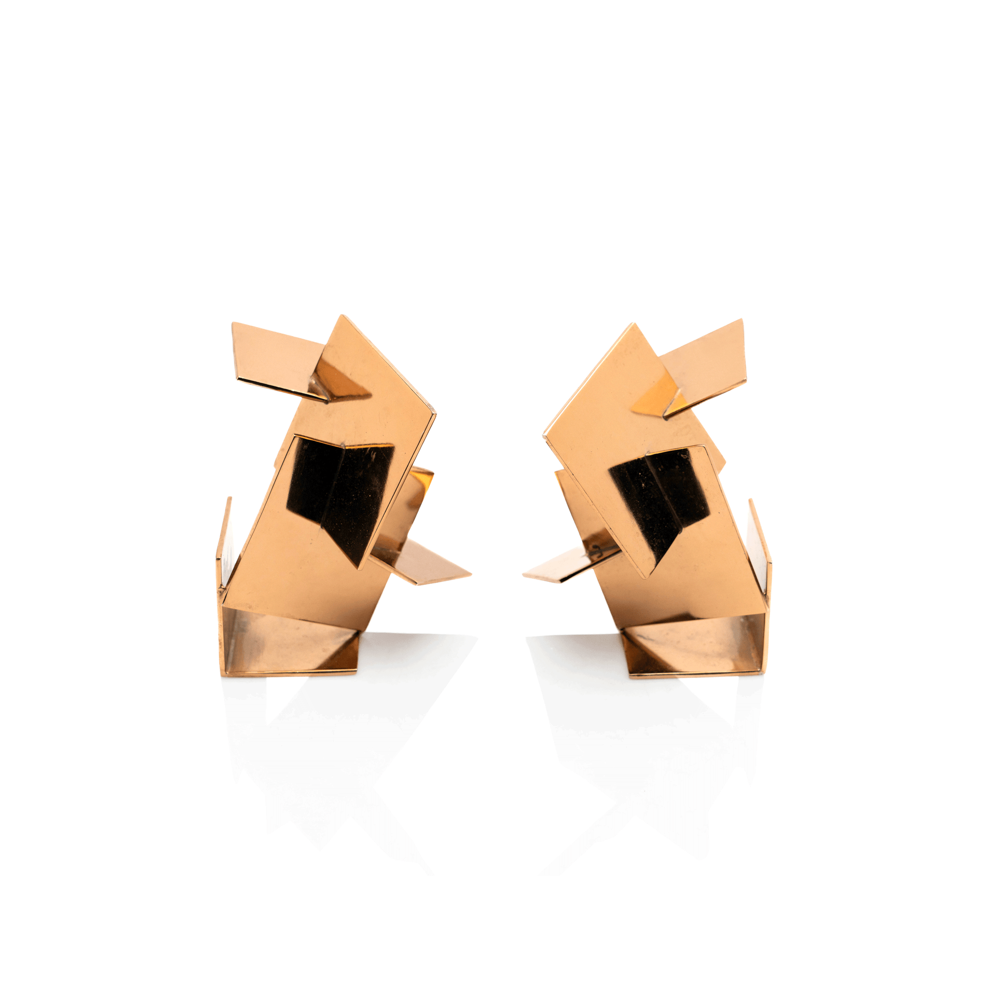 Modernist Gilt Bronze Bookends, 1960's