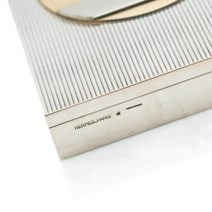 Hermes Silver & Gilt Fluted H Box