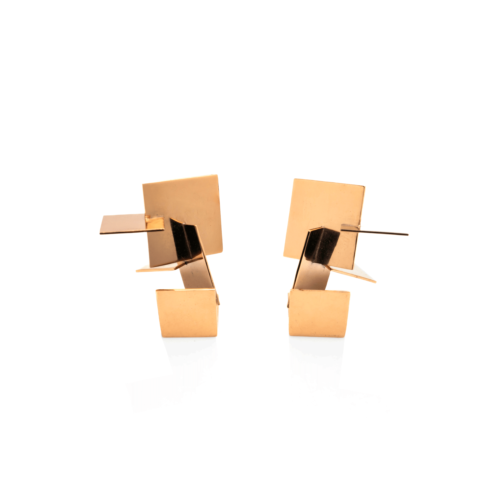 Modernist Gilt Bronze Bookends, 1960's