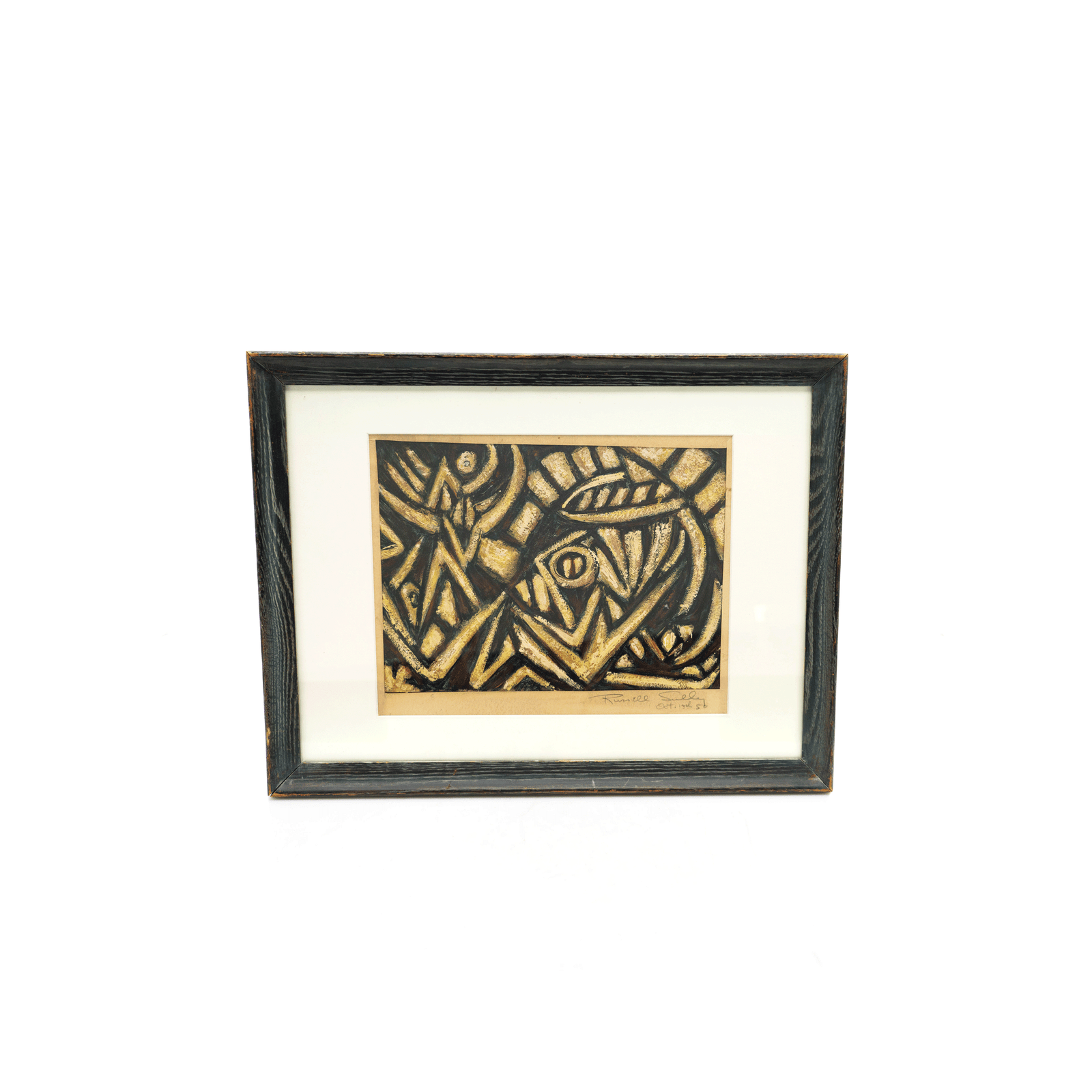 Abstract Oil on Paper, 1950