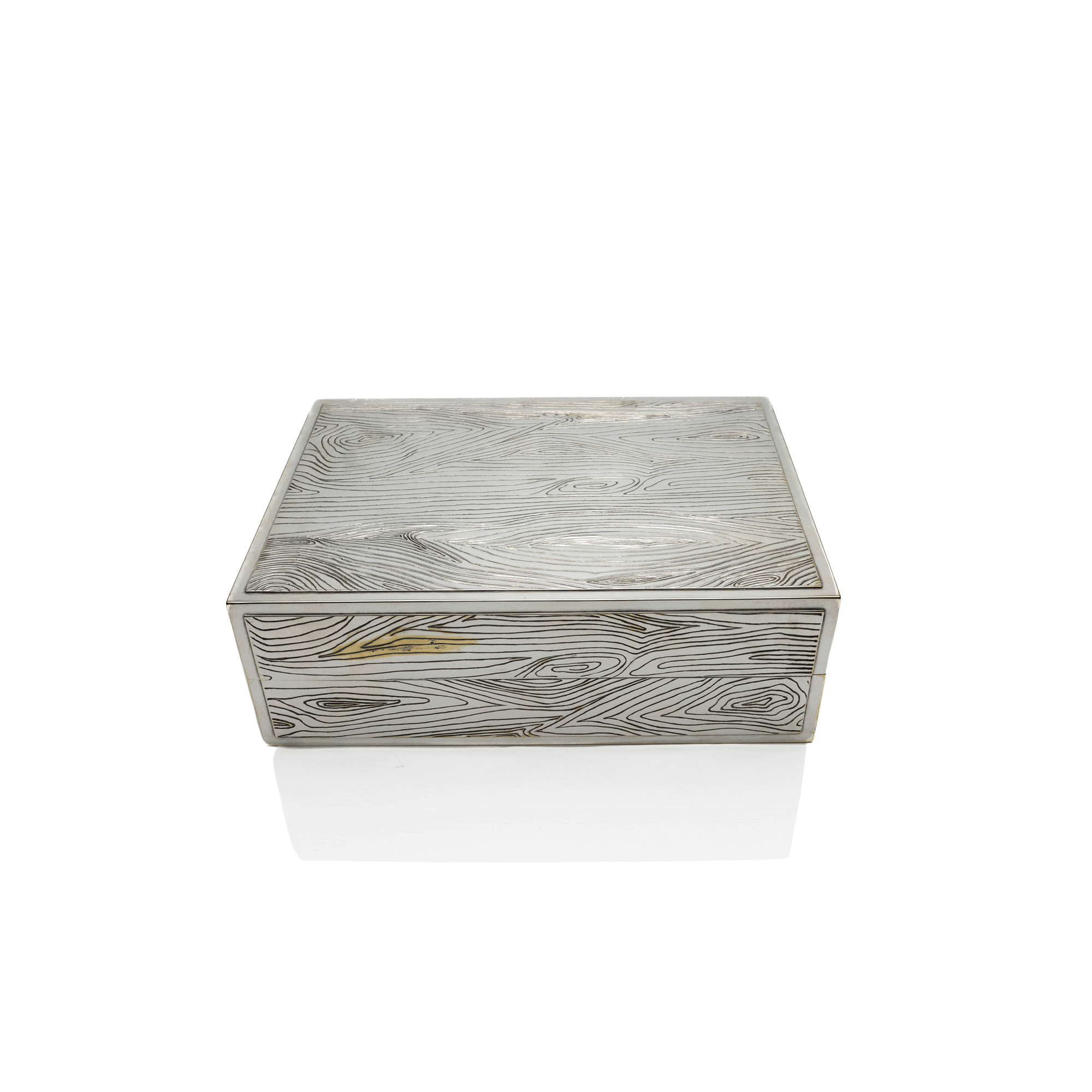 Large Silver Box, Wood-Grain